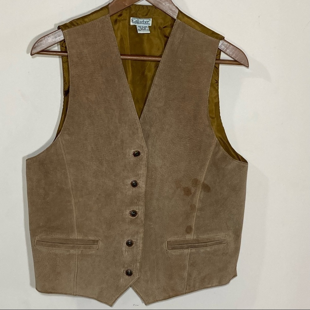 Suede menswear vest sz Large